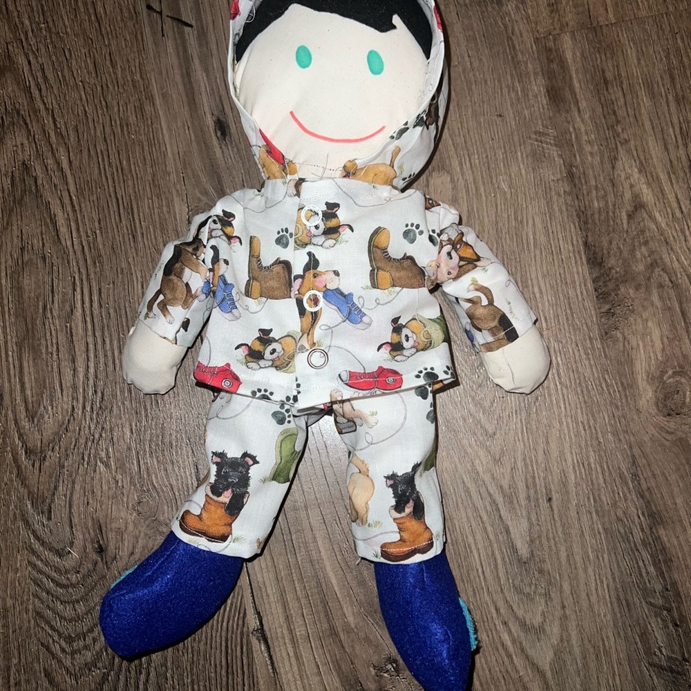 Bob Mackie White and Blue Stuffed Animal Toy